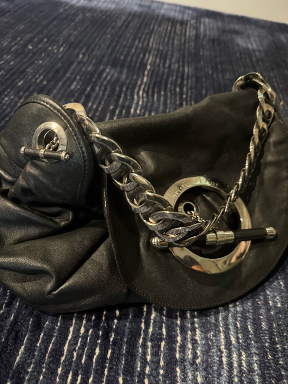 Dior Black Leather Jazz Club bag - Picture 6 of 6